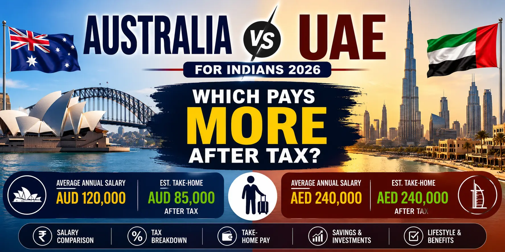 Australia vs UAE for Indians 2026 — Which Pays More After Tax?