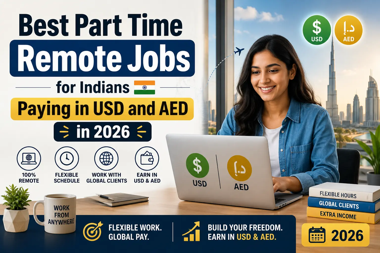 Best Part Time Remote Jobs for Indians Paying in USD and AED in 2026