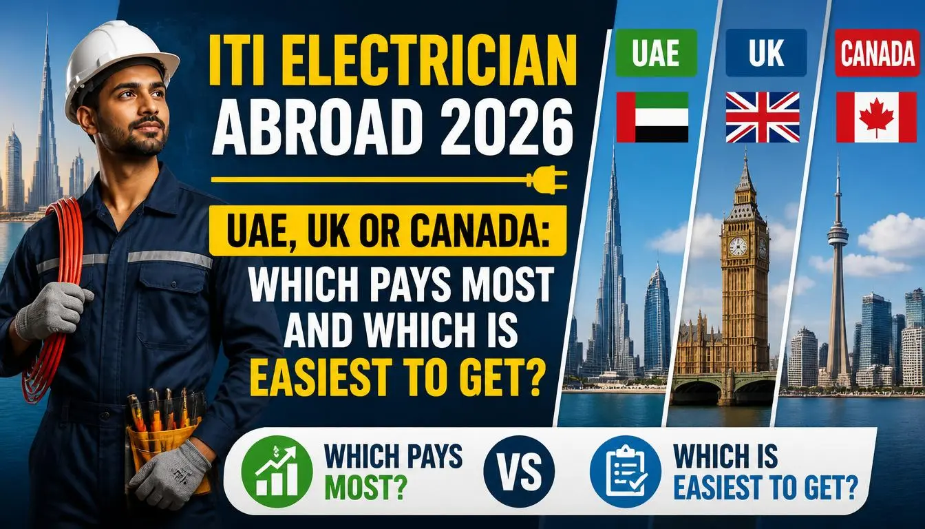 ITI Electrician Abroad 2026 — UAE, UK or Canada:  Which Pays Most and Which Is Easiest to Get?