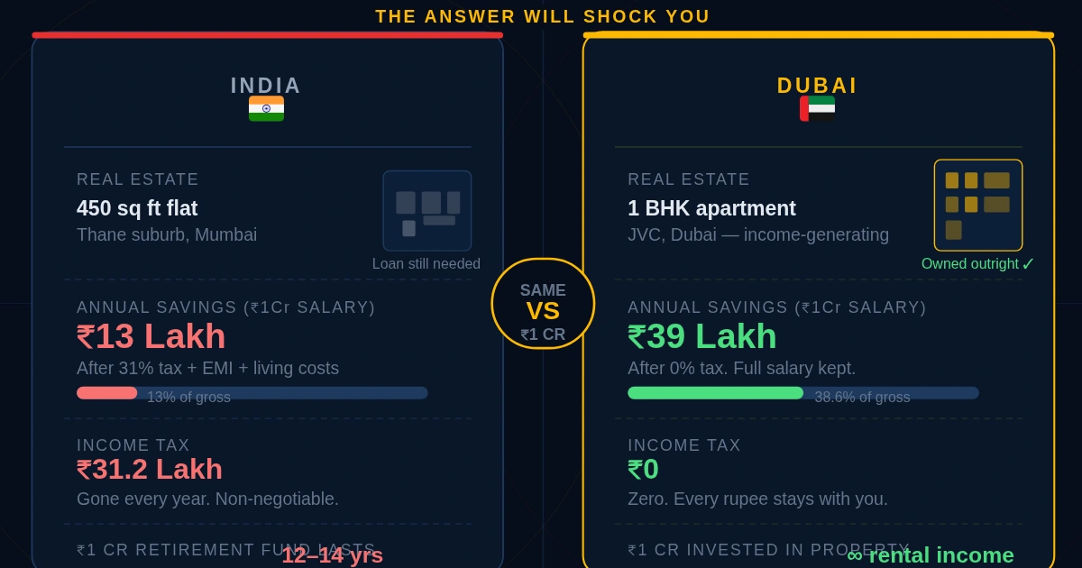 What ₹1 Crore Buys You in Dubai vs India — The Answer Will Shock You